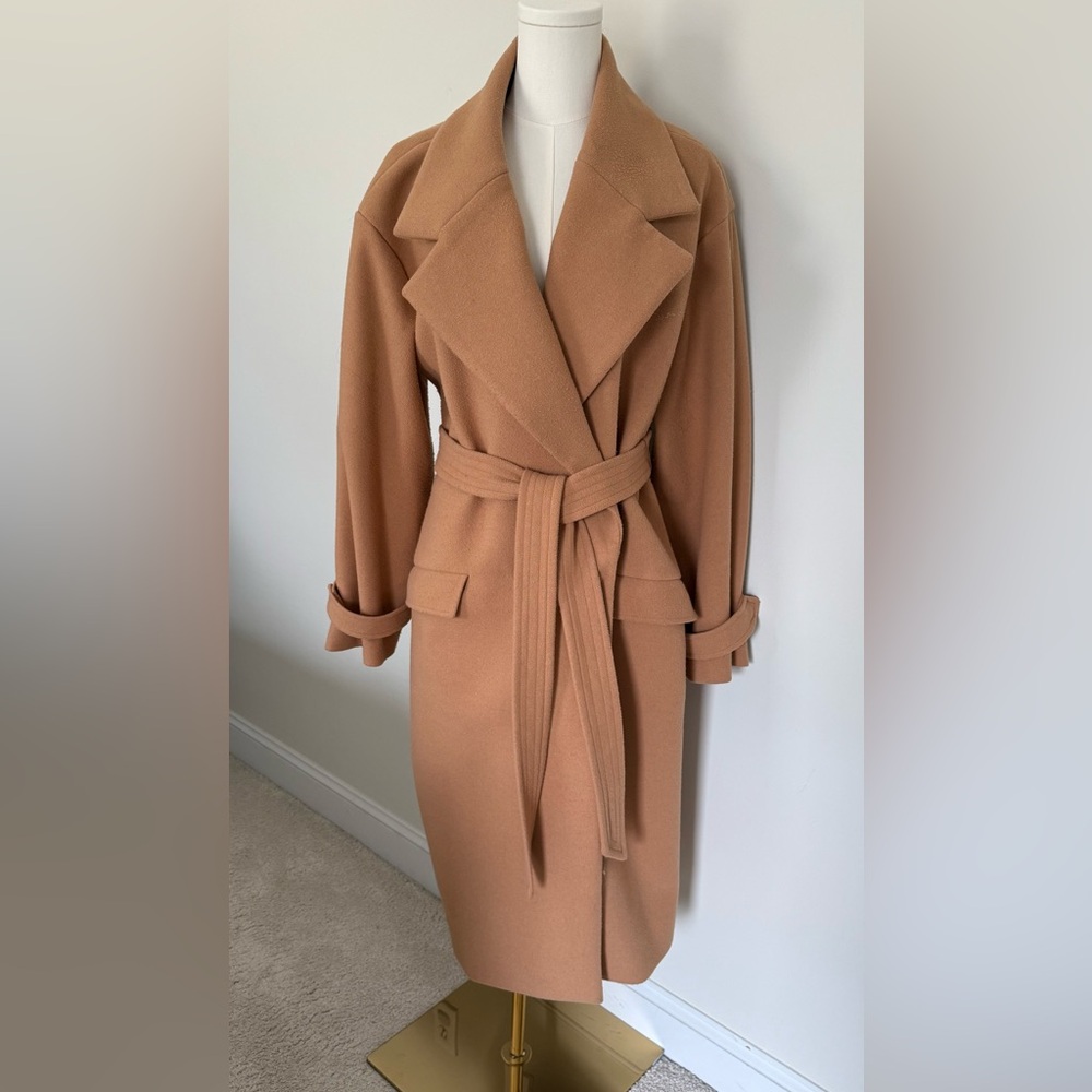Express Belted Faux Wool Coat